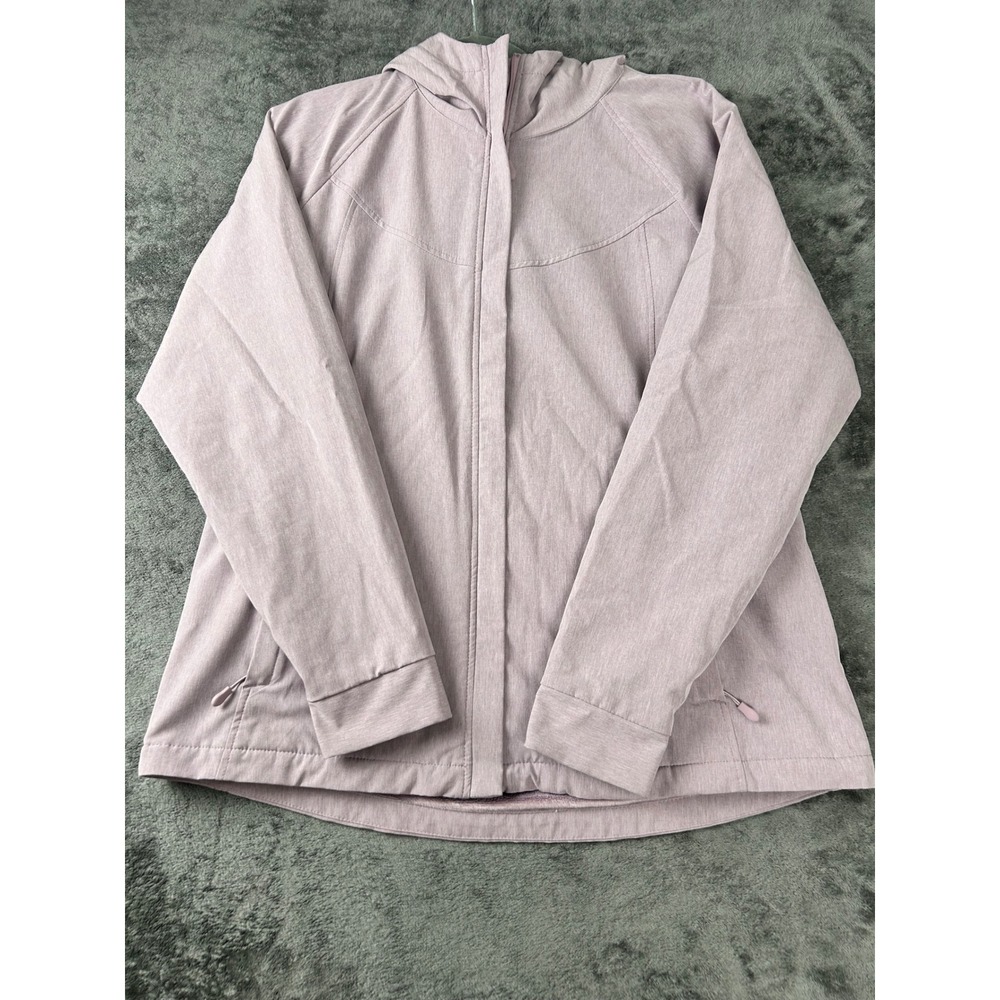Kirkland Signature Womens Softshell Jacket Lavender Purple Faux Fur Lined Large